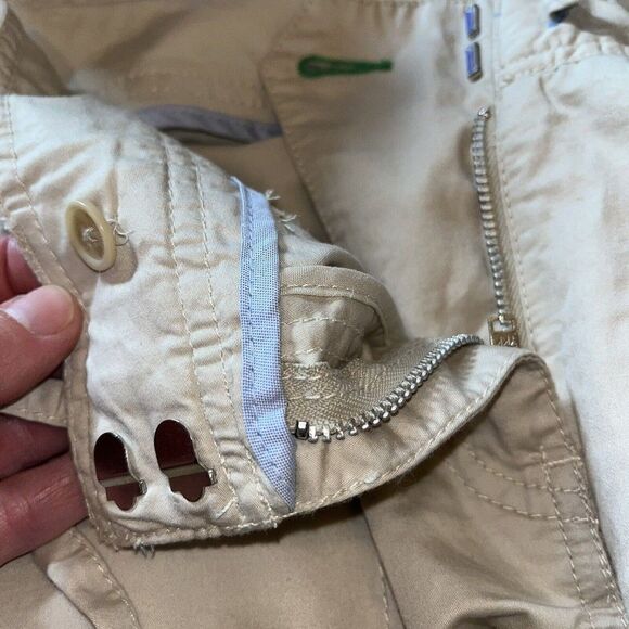 Tommy Hilfiger Cropped Low Rise Women’s Sz 10 Convertible Roll Up Tan Cargo - Picture 8 of 14